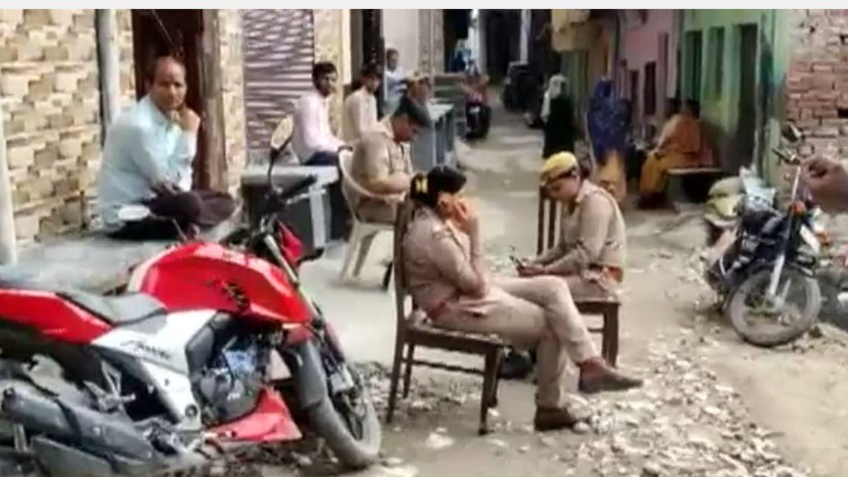 वारदात के बाद मौके पर पहुंची पुलिस. 