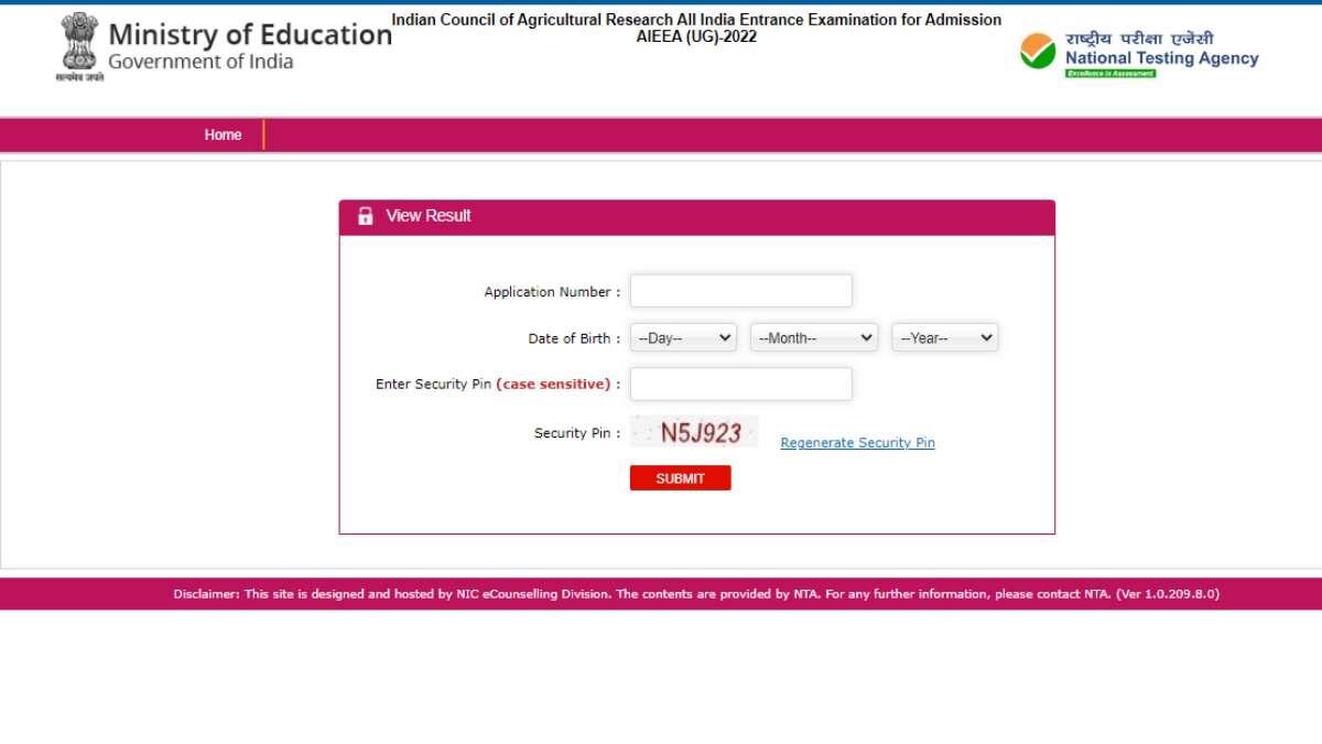 ICAR AIEEA UG Result 2022