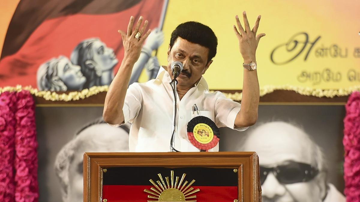 DMK की आम बैठक में फिर से पार्टी अध्यक्ष चुने गए स्टालिन (Photo : PTI)