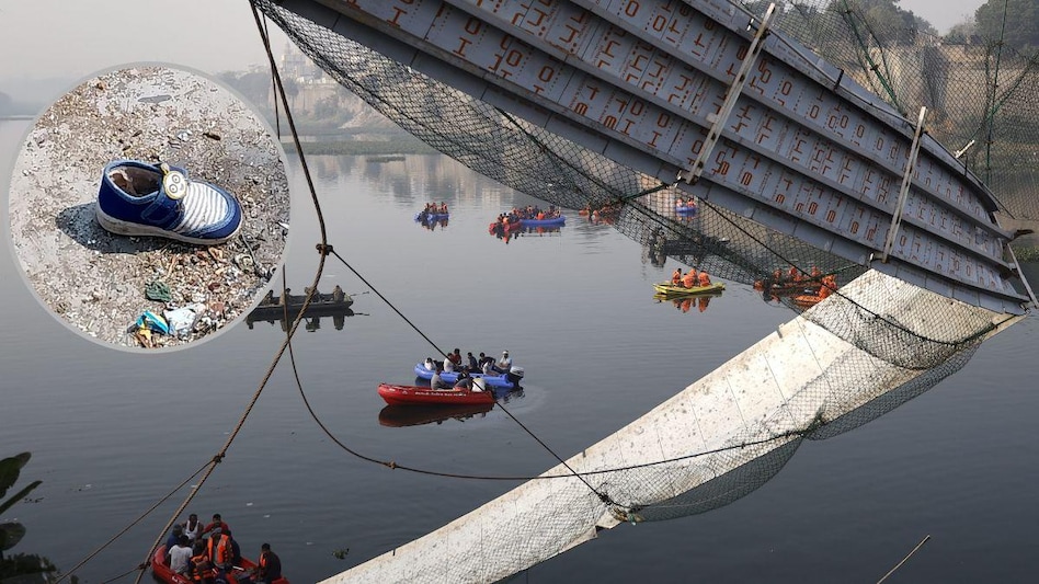 नदी किनारे पड़ा था छोटे बच्चे का जूता... मोरबी हादसे का सबसे दर्दनाक मंजर - morbi bridge collapsed gujarat morbi cable bridge disaster eyewitness horrific incident ntc - AajTak