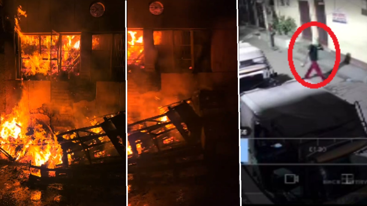 दुकान में आग लगाने वाला आरोपी सीसीटीवी कैमरे में कैद हो गया.