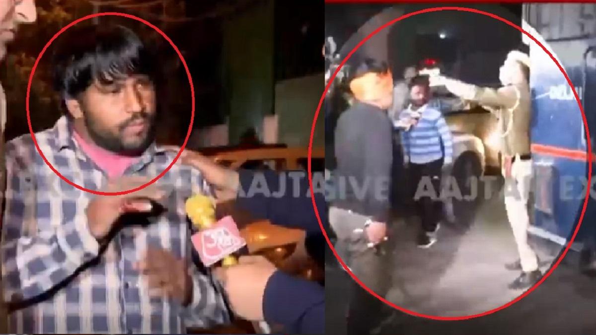 आफताब को ले जा रही वैन पर 4-5 लोगों ने तलवार और हथौड़े के साथ हमला किया