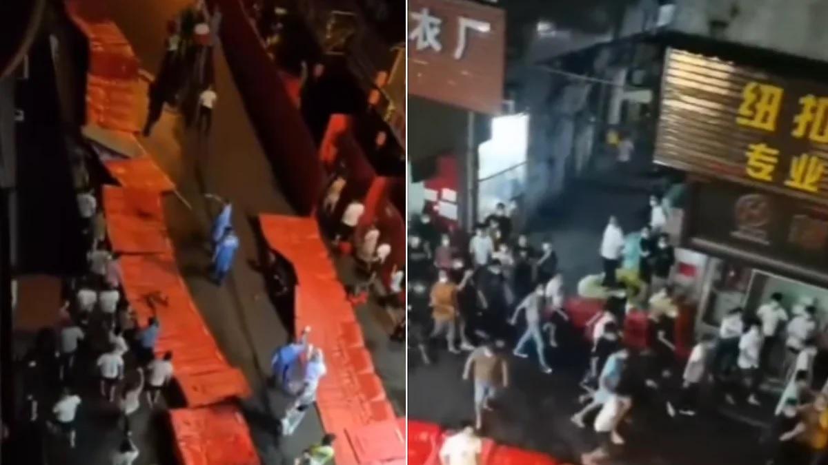चीन में लॉकडाउन के विरोध में सड़कों पर उतरे लोग