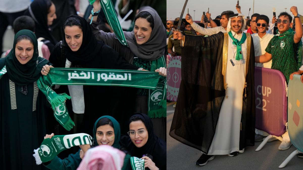 सऊदी अरब में मना जीत का जश्न (Photo: AP)