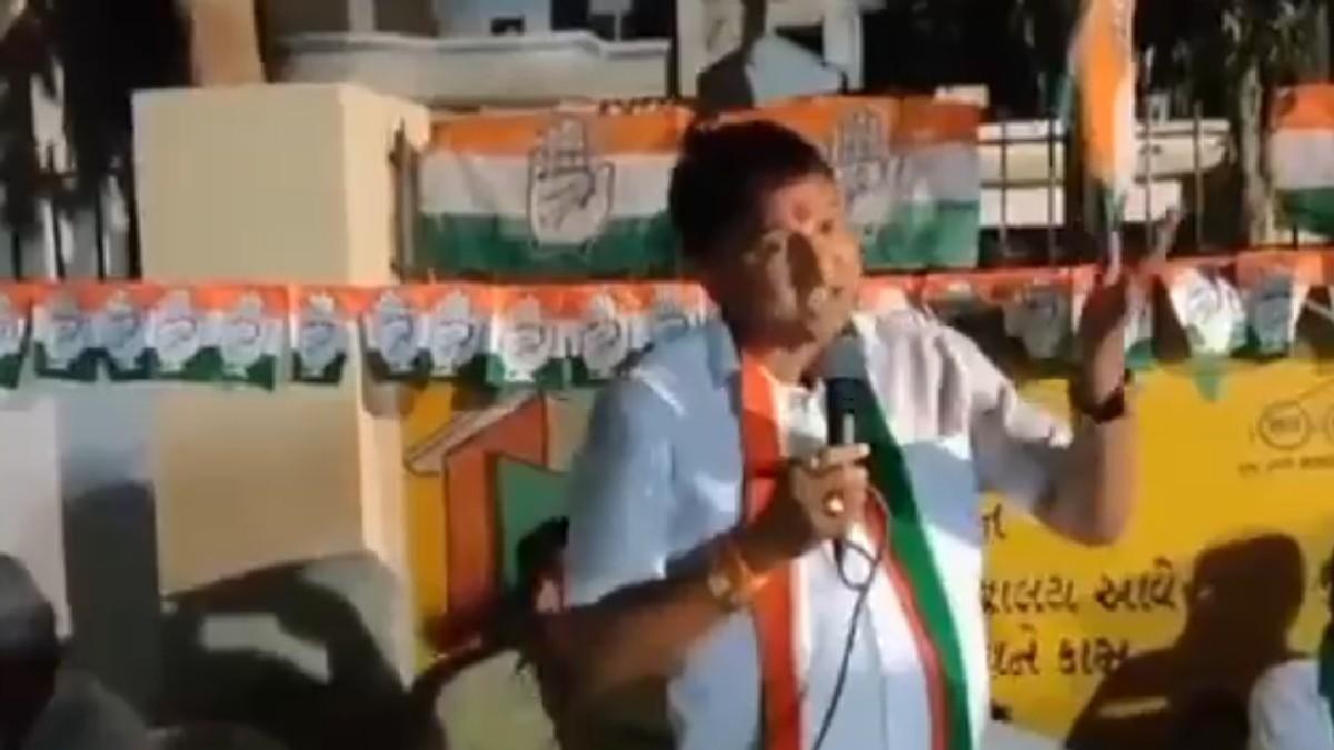गुजरात चुनाव से पहले कांग्रेस उम्मीदवार का विवादित बयान