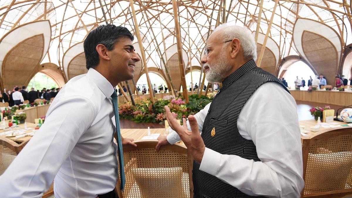फोटो- पीएम नरेंद्र मोदी के संग ब्रिटेन के प्रधानमंत्री ऋषि सुनक