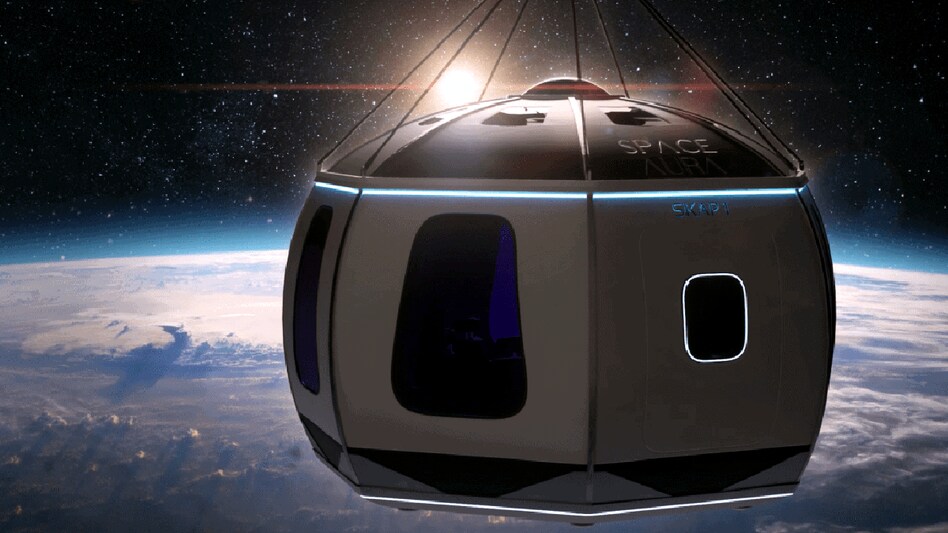 ये है स्पेस औरा कंपनी के स्पेस बलून फ्लाइट का कैप्सूल, जिसमें बैठकर आप करेंगे अंतरिक्ष की सैर. (फोटोः Space Aura Aerospace Technology Pvt Ltd/Linkedin)