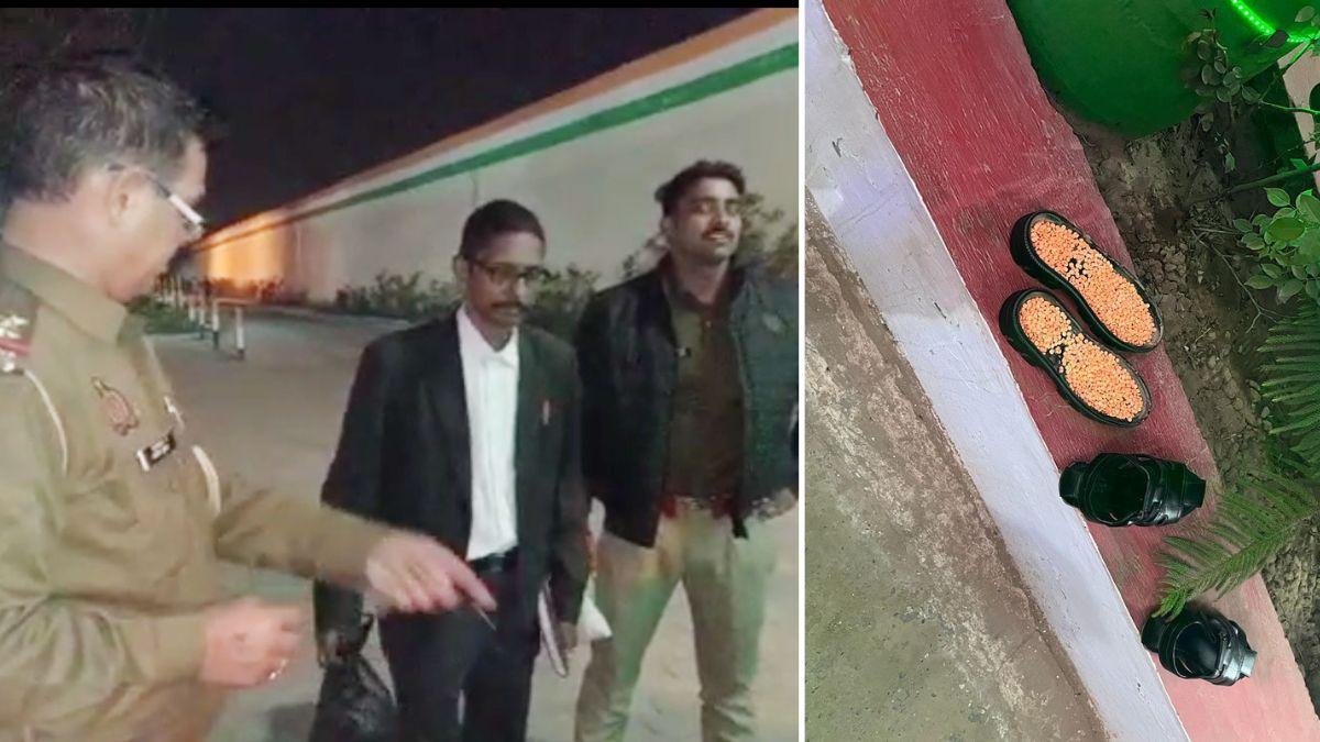 जेल में नशे की गोलियां ले जाने वाला पकड़ा गया (फोटो-आजतक)