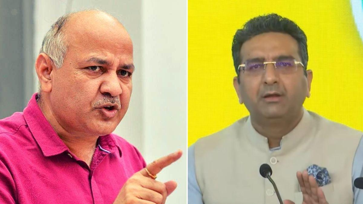 दिल्ली के डिप्टी सीएम सिसोदिया और बीजेपी प्रवक्ता गौरव भाटिया (फाइल फोटो)