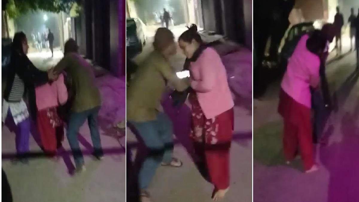 कानपुर में बहू ने ससुर को सड़क पर पीटा