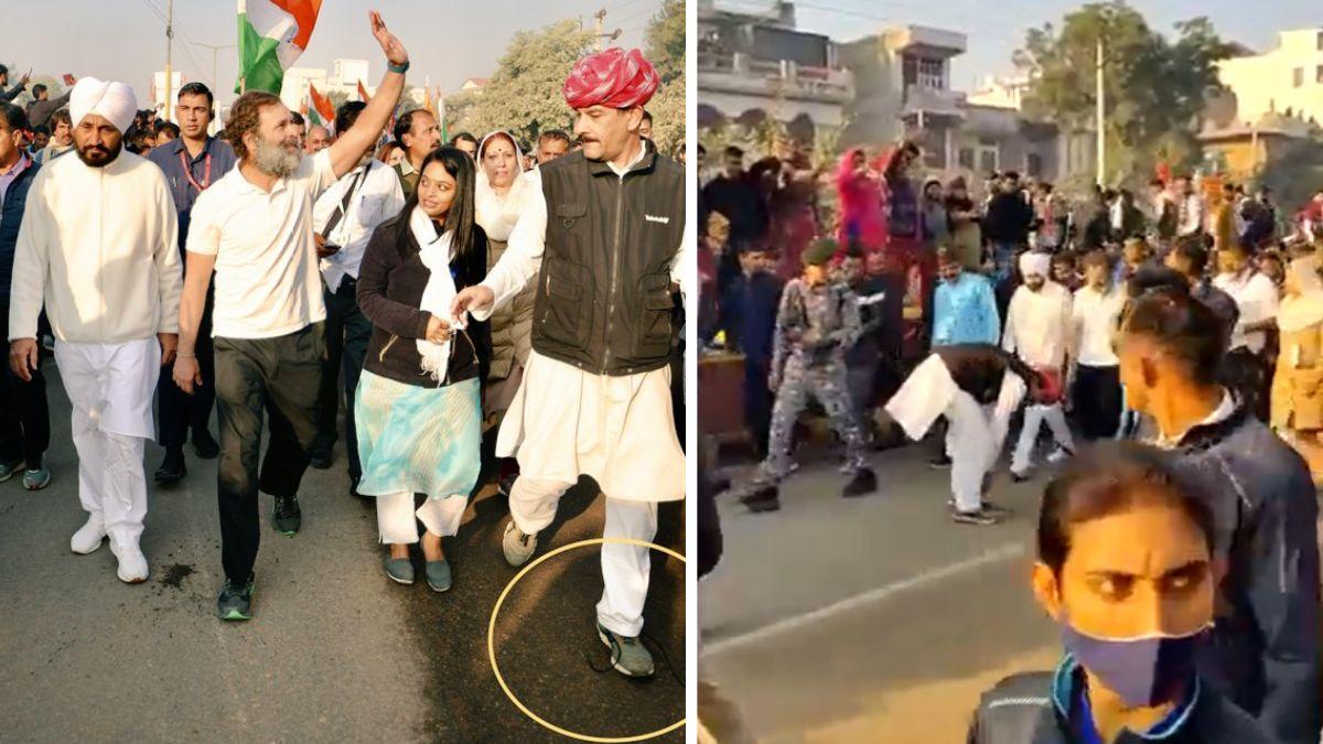 कांग्रेस महासचिव ने बांधे राहुल गांधी के जूते के फीते! वीडियो पर हंगामा, अमित मालवीय घिरे