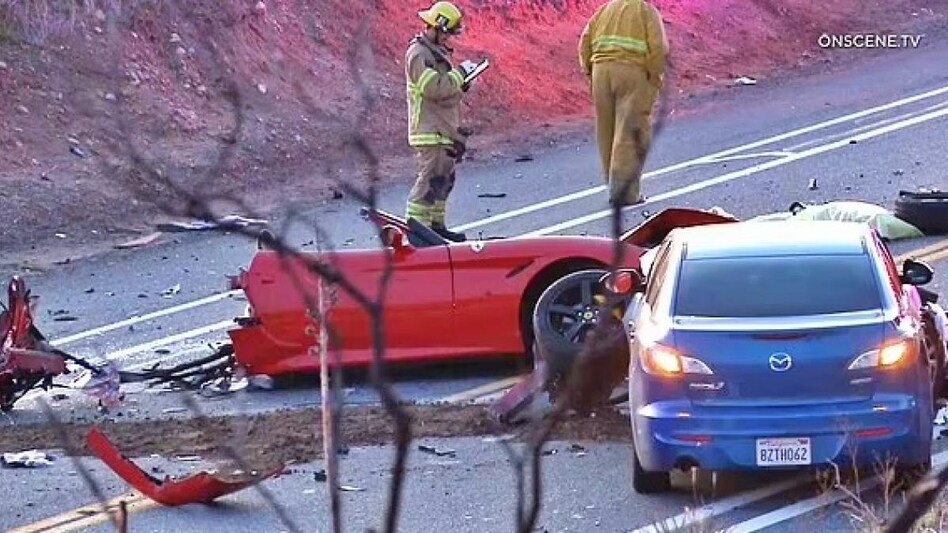 एक्सीडेंट के बाद Ferrari की हालत (फोटो- यूट्यूब/ ONSCENE TV)