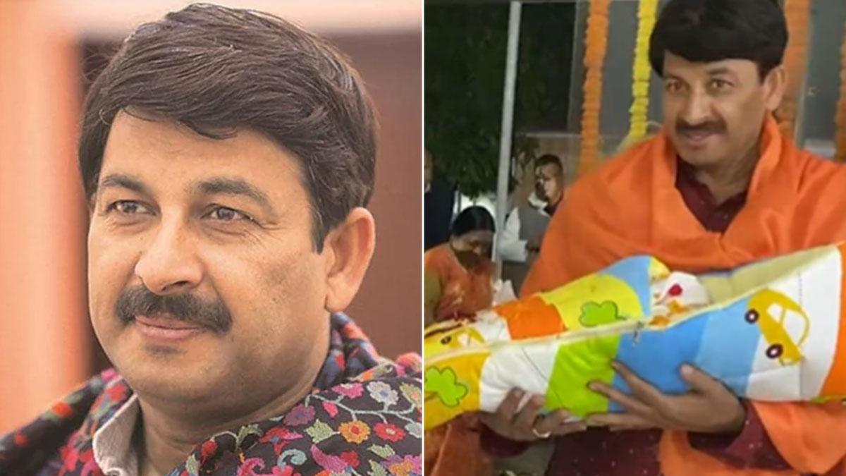 नन्ही परी को अस्पताल से घर लेकर आए मनोज तिवारी, फूलों से किया स्वागत, बोले- छोटा बाबू घर आ गया