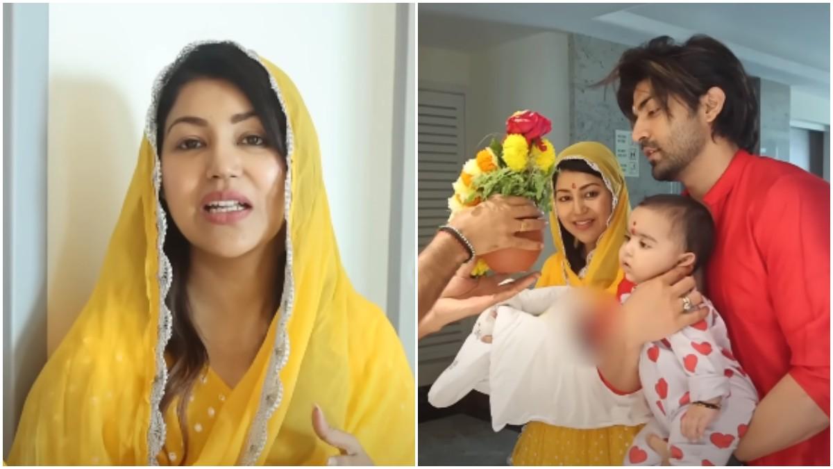 डिलीवरी के बाद लग्जरी हाउस में शिफ्ट हुईं देबीना बनर्जी, कराई पूजा