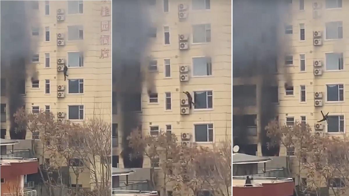 होटल की खिड़की से गिरता हुआ युवक.