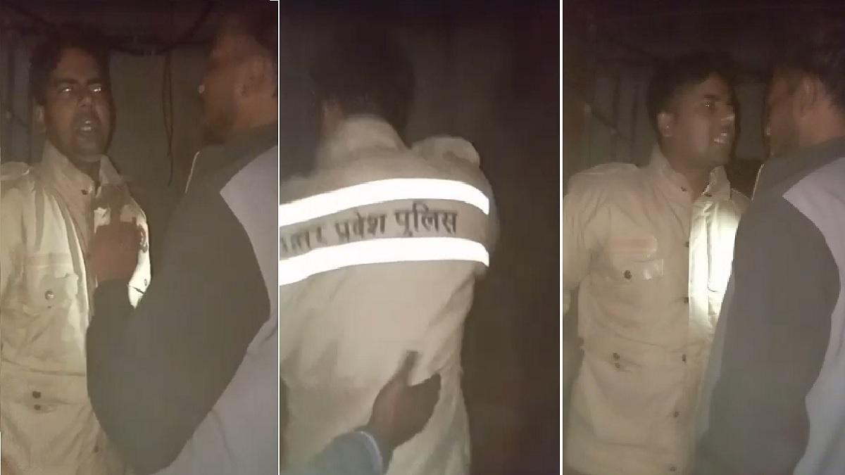 UP Police के जवान का Video Viral, दुकान में घुसकर मचाया उत्पात