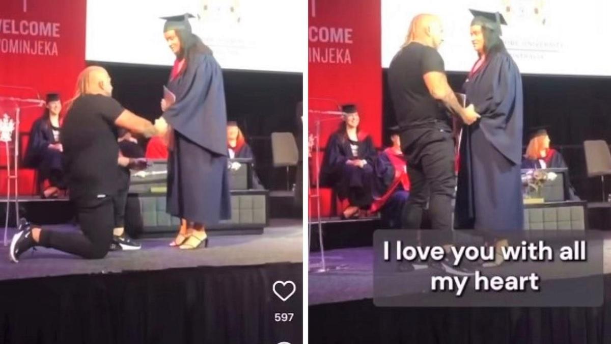 लड़की ले रही थी यूनिवर्सिटी की डिग्री और बॉयफ्रेंड ने किया प्रपोज (Instagram)