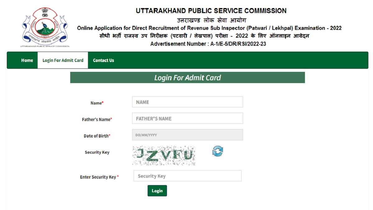 UKPSC Admit Card 2022