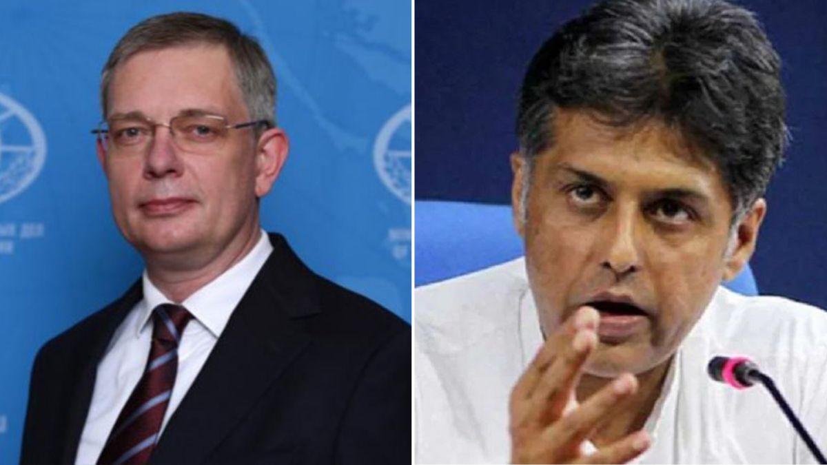 कांग्रेस सांसद मनीष तिवारी और रूसी राजदूत डेनिस अलीपोव (फाइल फोटो)