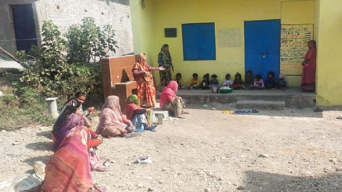 रामपुर भुण्डवास गांव का आंगनवाड़ी केंद्र