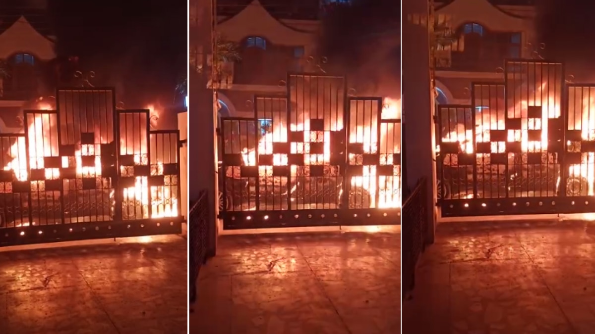 मेजर अभिजीत सिंह की कार में लगाई गई आग