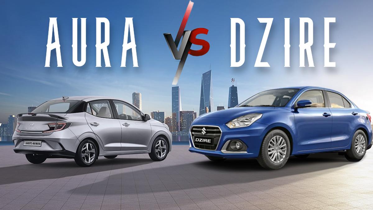 Hyundai Aura Facelift to Maruti Dzire Comparison
