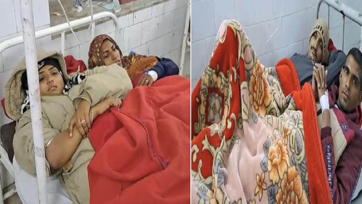 अस्पताल में भर्ती पुलिसकर्मी.