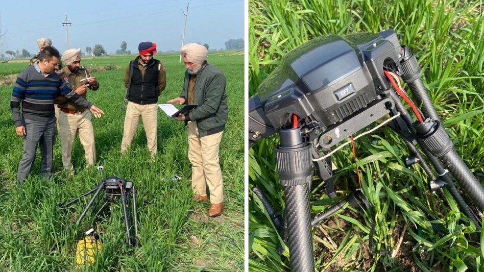 पंजाब पुलिस ने ड्रोन से 12 किलो हेरोइन पाकिस्तान से अमृतसर भेजी, बड़ा drug रैकेट बरामद पंजाब पुलिस ने ड्रोन से 12 किलो हेरोइन पाकिस्तान से अमृतसर भेजी, बड़ा drug रैकेट बरामद