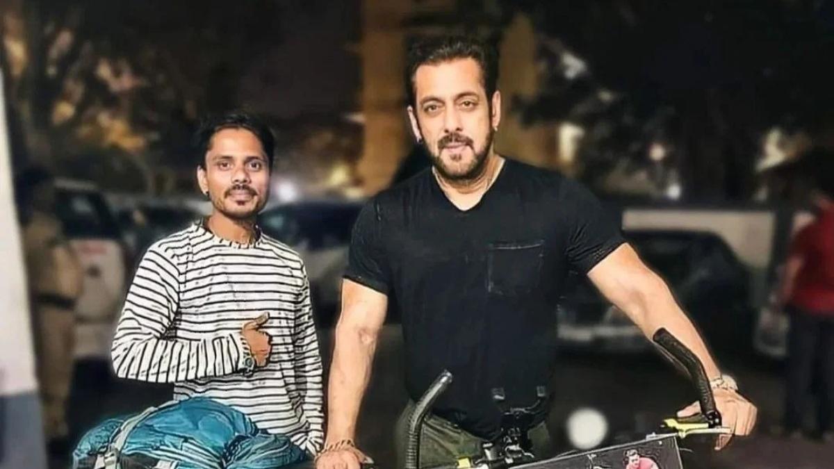 जबलपुर के फैन समीर के साथ सलमान खान