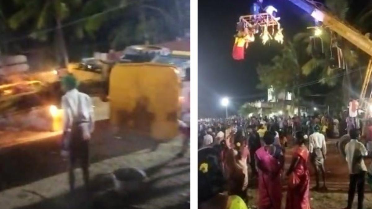 मंदिर में धार्मिक आयोजन के दौरान हादसा, क्रेन पलटने से 3 की मौत, सामने आया VIDEO