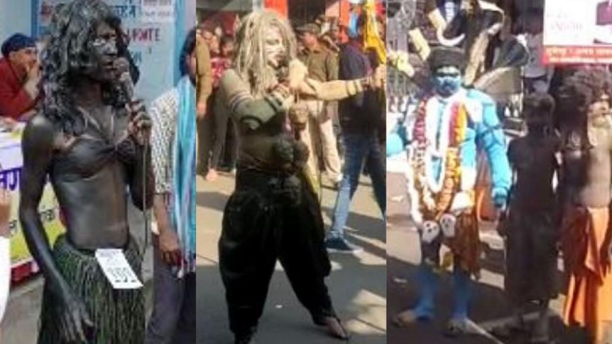 बहरूपियों ने निकाली परेड