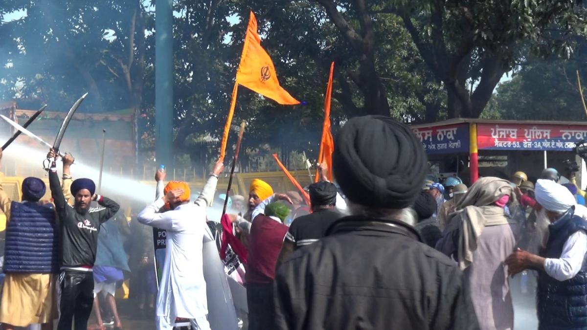 चंडीगढ़ में सिखों का प्रदर्शन