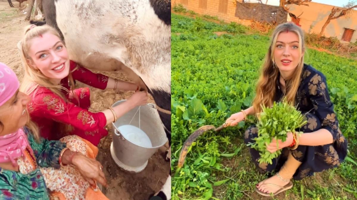 खेतों में काम कर रही जर्मन लड़की, भारतीय लड़के से की शादी