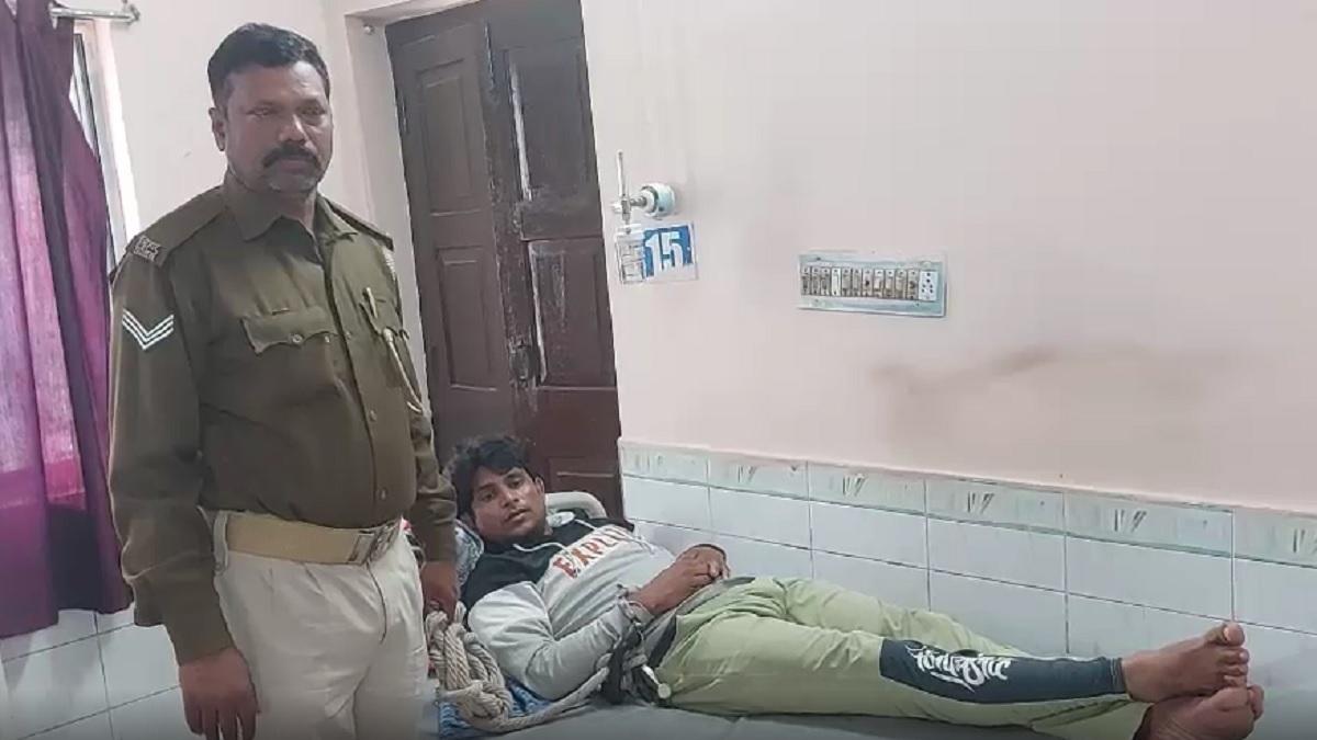 सदर अस्पताल में भर्ती कैदी कैशर अली.