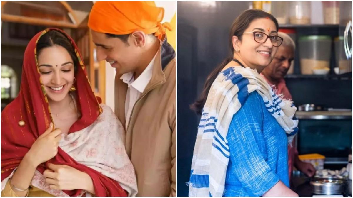 सिद्धार्थ मल्होत्रा, कियारा आडवाणी, केंद्रीय मंत्री स्मृति ईरानी 