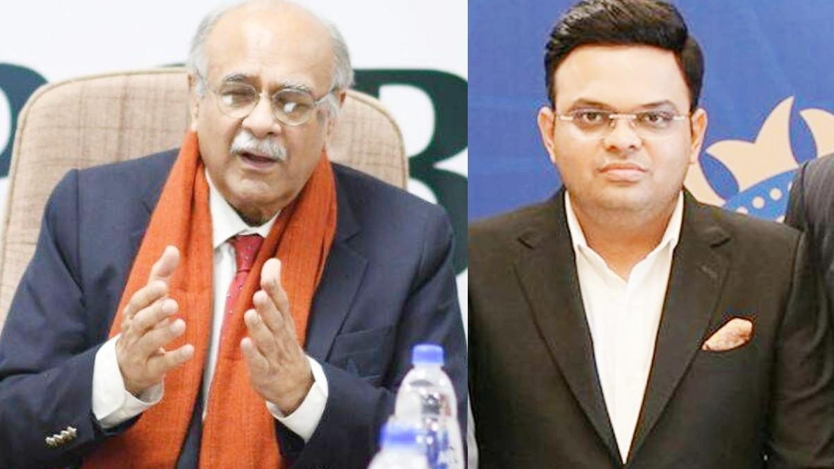 पाकिस्तान बोर्ड के अध्यक्ष नजम सेठी और बीसीसीआई सचिव जय शाह.