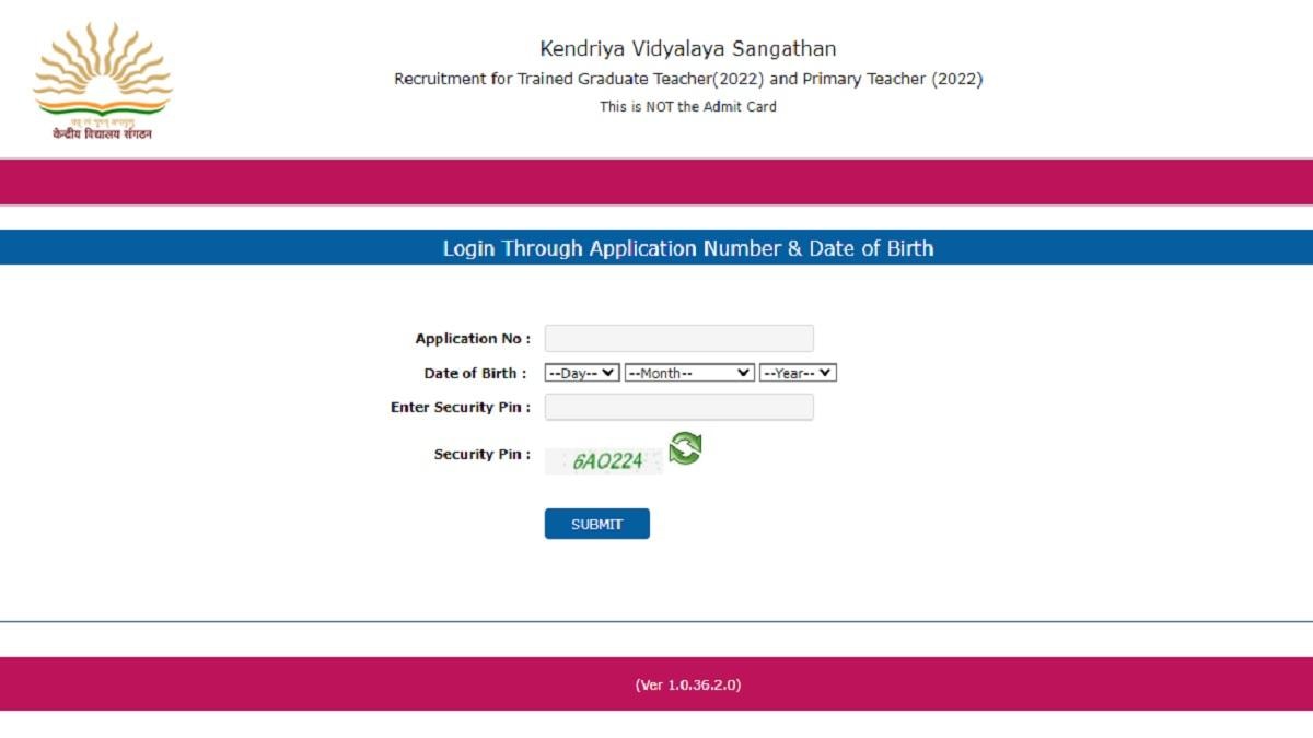 KVS TGT Admit Card 2023