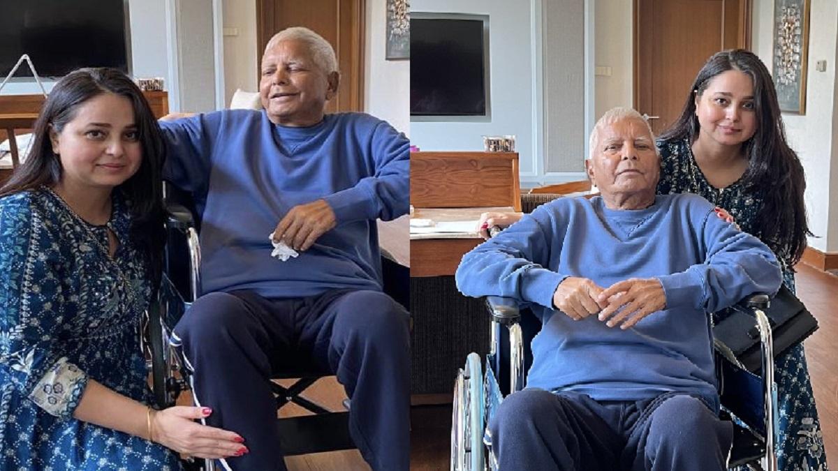 बेटी रोहिणी के साथ लालू यादव