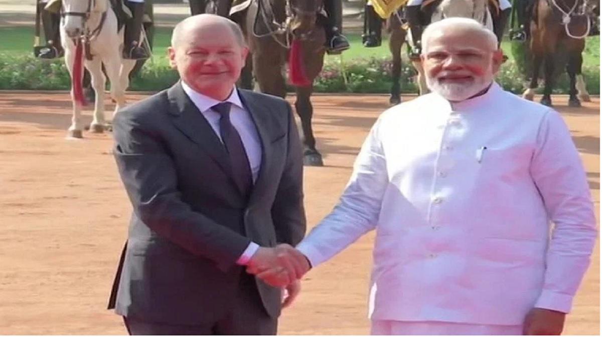 जर्मनी चांसलर ओलाफ स्कोल्ज और पीएम मोदी