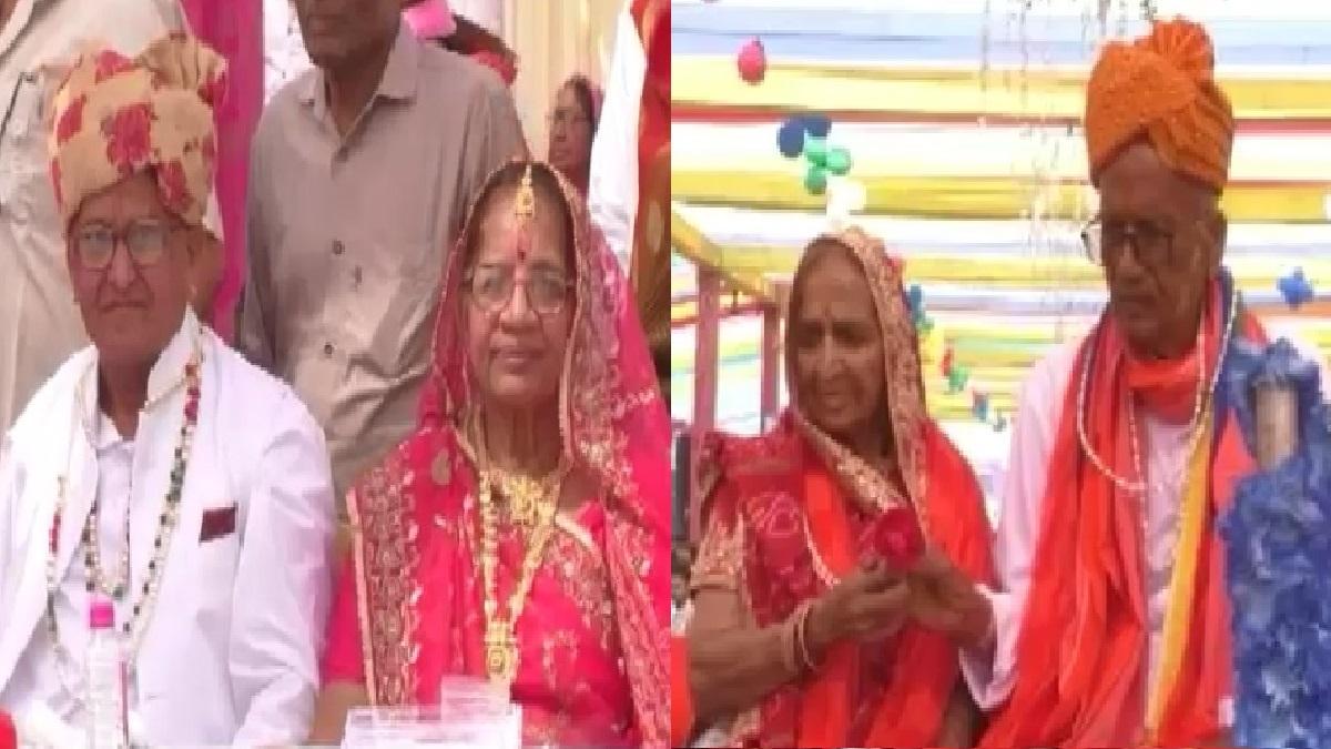 टोंक में 347 जोड़ों ने बच्चों के सामने फिर से की शादी.