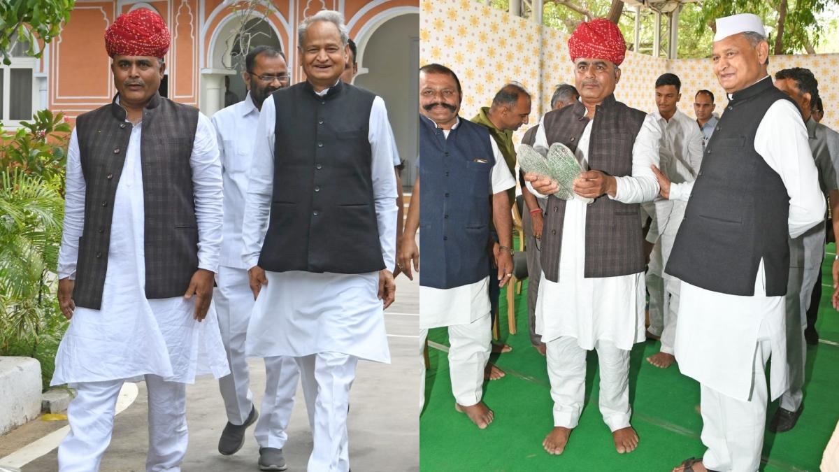 एमएलए मदन प्रजापत और मुख्यमंत्री अशोक गहलोत