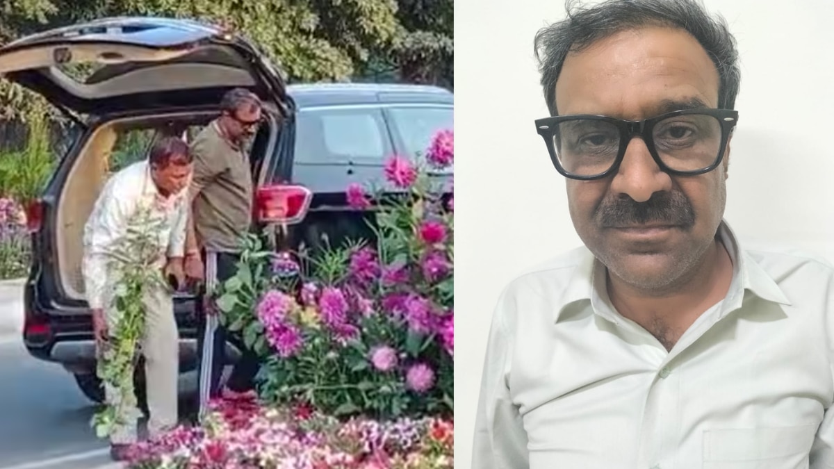 लग्जरी कार से आकर गमला चुराने वाला गिरफ्तार, पुलिस ने बरामद किए फ्लॉवर पॉट और कार