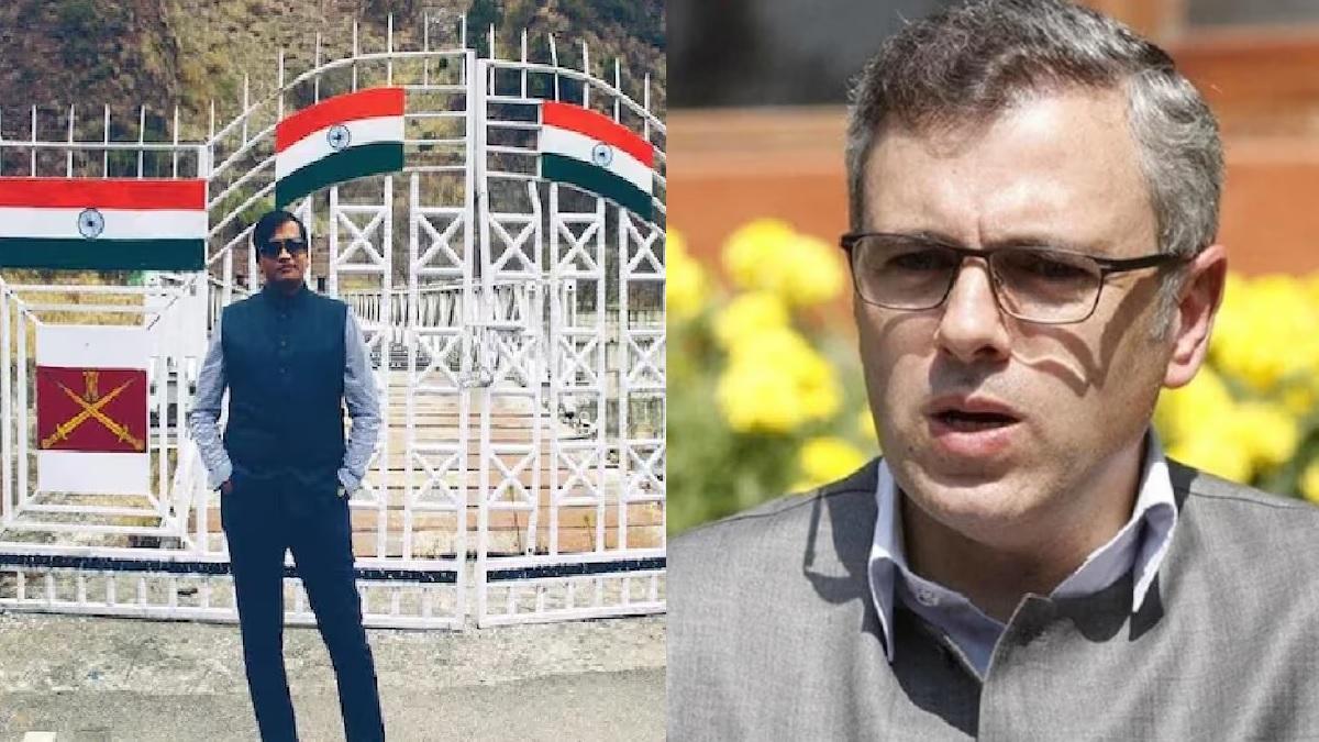 किरणभाई पटेल और पूर्व सीएम उमर अब्दुल्ला (फाइल फोटो).