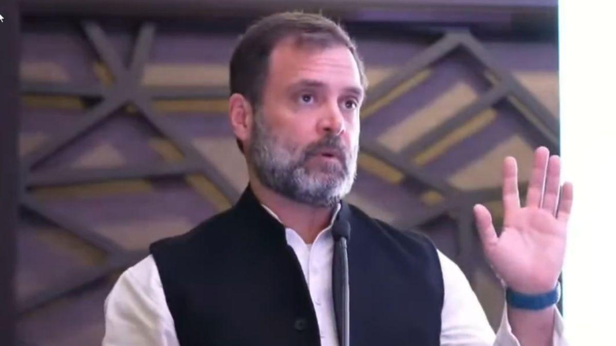 राहुल गांधी ने लंदन में भारतीय समुदाय के लोगों को किया संबोधित 