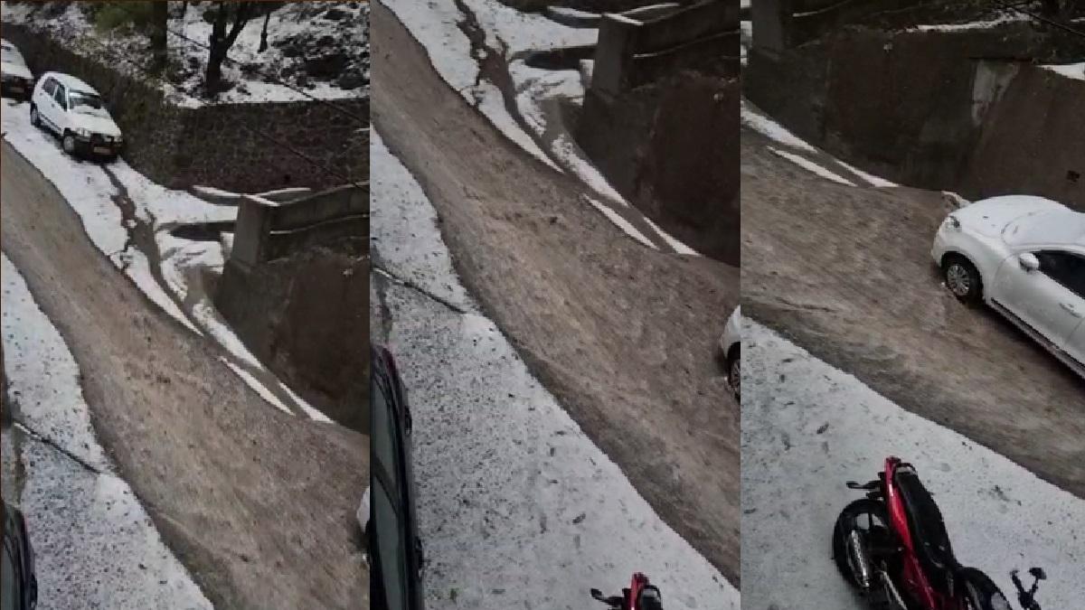 VIDEO: नैनीताल में भारी बारिश, तेज बहाव में बही बस, नदी में फंसे कई ट्रक