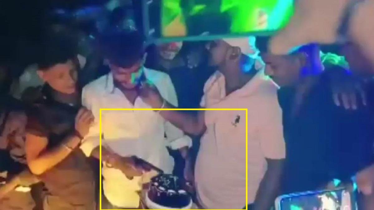 पिस्टल से केक काटने वाला गिरफ्तार