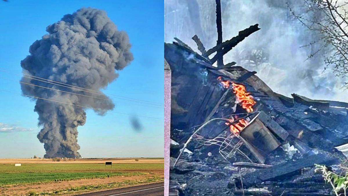 डेयरी फार्म में लगी आग के बाद का मंजर (Dimmit County Fire Rescue)