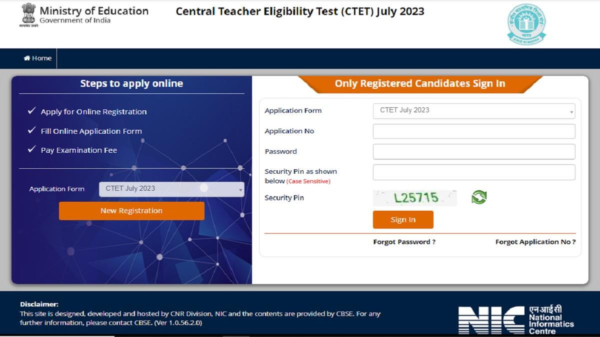 CTET July 2023 Registration