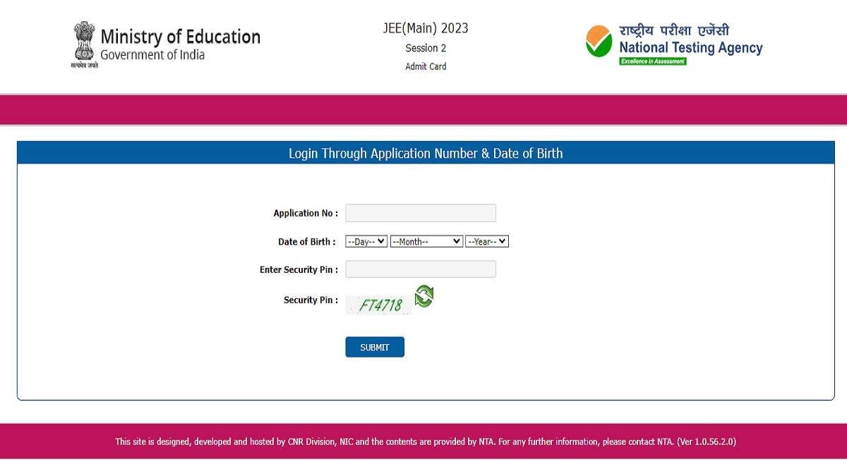 JEE Main Session 2 Admit Card 2023