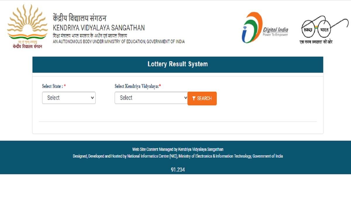 KVS Class 1 Round 1 Result 2023